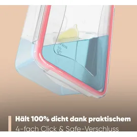 classbach Frischhaltedose rechteckig transparent 1 l 7-teiliges Set