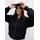 bonprix Blouson BONPRIX, Damen, Gr. 40/42 (M), schwarz, Sweatware, Obermaterial: 48% Polyester, 48% Viskose, 4% Elasthan, unifarben, oversize taillenbedeckt, Rippbündchen, Jacken Blouson, aus Sweatware mit Stehkragen und Eingriffstaschen
