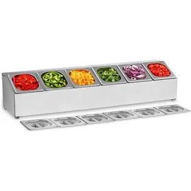 Royal Catering GN Aufsatzbord inkl. 6 GN 1/6 Behälter mit Deckel