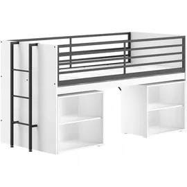 Vipack Stauraumbett Sam 90 x 200 cm Eiche weiß