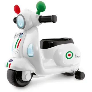 Chicco Motorrad Rutscher für Kinder Vespa Primavera, Kinderfahrzeug mit Elektronischem Bedienfeld, Lichtern und Geräuschen, Abnehmbare Stützräder, Max 25 kg, Kinderspielzeug von 1-3 Jahren