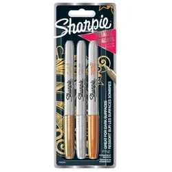 1x3 Sharpie Metallic Marker F Gold/Silber/Bronze