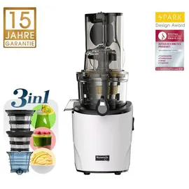 Kuvings Entsafter REVO830 | Slow Juicer | Doppelte Einfüllöffnung | automatisches Schneidesystem | inkl.Smoothie & Sorbet Filter Set | Mattschwarz_KSP-2478CE (Matt White)