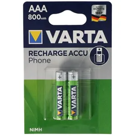 Varta Recharge Accu Phone Micro AAA 800 mAh 26 St.