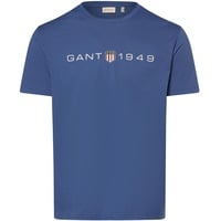 GANT T-Shirt mit Label-Print, Royal, XXXL