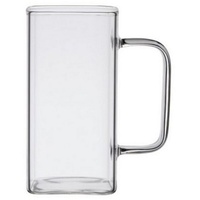 Zoha Glas Latte-Macchiato-Glas Square 2er Set Henkelglas 350 ml Hitzebeständig