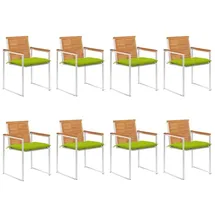 vidaXL Gartenstuhl 60 x 60 x 85 cm grün 8 St.