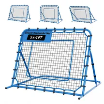 Vevor Fußball Rebounder 147 x 117 cm, Rückprallnetz mit Verstellbarem Winkel & Robustem Eisenrahmen, PE-Trainingsnetz für Ballkontrolle & Passtraining, Balltrainingsgerät für Jugendliche & Erwachsene