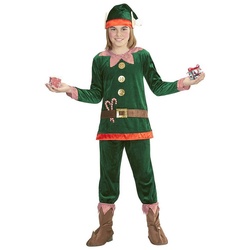 Karneval-Klamotten Kostüm Elf Kostüm Junge Weihnachtshelfer, Weihnachtskostüm Kinder braun|grün|rot|weiß 116