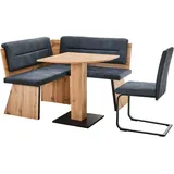 massivline & more massivline&more Eckbankgruppe Treviso, (3-tlg), besteht aus Tisch, Eckbank, Freischwinger braun