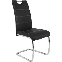 Schwingstuhl Floh Kunstleder schwarz