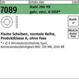 Industrial Quality Supplies ISO 7089 Scheibe Stahl 24mm (25x44x4 ) galvanisch verzinkt DiSP ohne Fase Form A