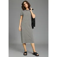 FLASHLIGHTS Shirtkleid Schwarz Gestreift 40/42
