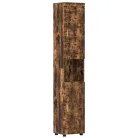VidaXL Badezimmerschrank-Set mit Speicher TULUM Geräucherte Eiche