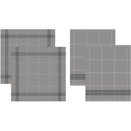 DDDDD Geschirrtuch »Morvan«, (Set, 4 tlg., Combi-Set: bestehend aus 2x Küchentuch + 2x Geschirrtuch), grau