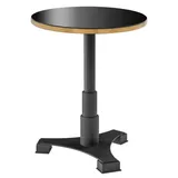 Casa Padrino Luxus Esstisch Schwarz / Messing Ø 60 x H. 75,5 cm - Luxus Esszimmermöbel - Silber/Schwarz