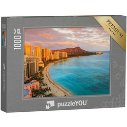 puzzleYOU Puzzle Puzzle 1000 Teile XXL „Skyline von Honolulu, Hawaii“, 1000 Puzzleteile, puzzleYOU-Kollektionen USA