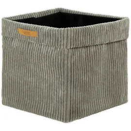lycce Aufbewahrungskorb Faltbare Aufbewahrungsbox Cord 1P 33 x 33 x 31 cm braun/schwarz