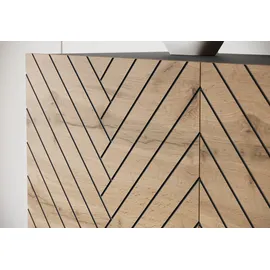 INOSIGN Lowboard »PHUKET« TV-Board mit Strukturfront, Breite ca. 190 cm schwarz