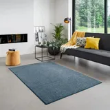 Carpet Studio Maine Teppich Blau, Teppich Wohnzimmer 160x230 cm, Kurzflor Teppiche, Wohnzimmerteppich, Teppich Schlafzimmer