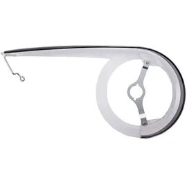 HESLING Kettenschützer "Cambio" , 1-flügelig, Kunststoff, inklusive Zubehör, transparent mit schwarzer Deckleiste, bis 48 Zähne, Ø 22cm