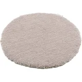 TOM TAILOR Badematte Cozy Bath UNI, Höhe 27 mm, rutschhemmend beschichtet, fußbodenheizungsgeeignet, Polyester, rund, Badteppich, Uni Farben, rechteckig, rund und oval erhältlich beige rund | Ø 60 cm x 27 mm