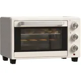 Minibackofen 21 L Toasterofen Mit 1 Drahtgestell Und 1 Backblech 3 Kochmodi Timer 100°c-230°c Edelstahl Glas Cremeweiß
