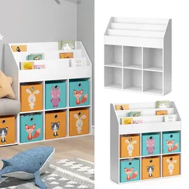 Vicco Kinderbücherregal Luigi 6 Fächer MDF weiß