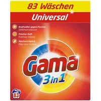 Gama Waschpulver Universal 3in1 für 83 WL Waschmittel 4,98kg (1er Pack)