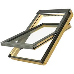 FAKRO Dachfenster FTP-V U3 66x118 natur, Schwingfenster, mit Dauerlüftung, U3