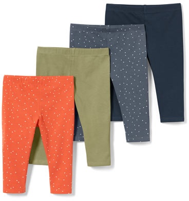 Tchibo - 4 Baby-und-Kleinkinder-Leggings in 3/4-Länge - Dunkelblau - Kinder - Gr.: 110/116 - blau - 110/116