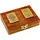 Nklaus Doppelte Spielkartenbox aus Mango-Holz und Messing 15x11x4,5cm – Dekoration