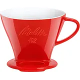 Melitta 218974 Filter Porzellan-Kaffeefilter Größe 102 Rot, 1X2
