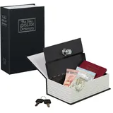 Relaxdays Buchtresor klein Buchsafe Geheimfach Geheimversteck wasserfest abschließbar