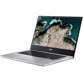 Acer 514 (CB514-2H-K7VE) mit Tastaturbeleuchtung, Chromebook, 14 Zoll Display, MediaTek MT,ARM Cortex A76/A55 Prozessor, 4 GB RAM, 64 eMMC, Mediatek Mali-G57, Silber, Google Chrome OS