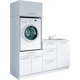 laundreezy Mehrzweckschrank-Set 168 x 200 x 68 cm Weiß