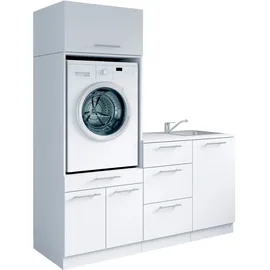 laundreezy Mehrzweckschrank-Set 168 x 200 x 68 cm Weiß