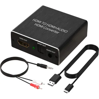 Ozvavzk HDMI Audio Extractor 4K HDMI Optisch Splitter Adapter Toslink SPDIF 3,5 mm Stereo L/R Audio Out Unterstützung 5.1 HDCP 3D 1080P Dolby Digital DTS PCM