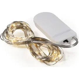 McShine LED Draht-Lichterkette McShine Micro 50 LEDs, warmweiß, Batteriebetrieb