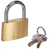 Brüder Mannesmann Werkzeuge Brüder Mannesmann M 413-35 Vorhängeschloss 32 mm verschieden schließend Goldgelb Schlüsselschloss