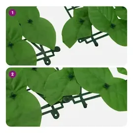 vidaXL Sichtschutzmatte mit Grünen Blättern 500 x 100 cm