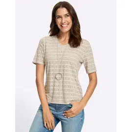 Inspirationen V-Shirt Beige 44