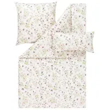 Estella Bettwäsche Mako Satin Petra 155x200+Kissen 80x80 40x80 Floral elfenbein, Baumwolle, 3 teilig, mako satin bettwäsche 155x200 sale warm baumwolle bettwäsche 155x200 beige