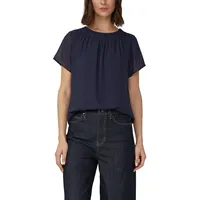 s.Oliver Luftige Chiffon-Bluse mit gesteppter Raffung - 46