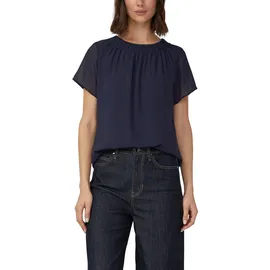 s.Oliver Luftige Chiffon-Bluse mit gesteppter Raffung - 46