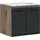 WELLTIME Waschbeckenunterschrank WELLTIME, nox oak nb, schwarz matt, B:60cm H:53cm T:46cm, Holzwerkstoff, MDF, Schränke, Waschbeckenunterschrank, Florenz, Waschtisch inkl. Waschbecken, Nox Oak NB, 60 cm breit