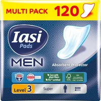 IASI Men Super Level 3, Einlagen für leichten bis mittelschweren Harnverlust bei Männern, 120 Stück