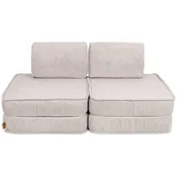 MeowBaby Kindersofa,, Ecru, Textil, 120x25x60 cm, Kinder- & Jugendzimmer, Kindermöbel, Kindersitzmöbel & -tische, Kindersessel & -sofas