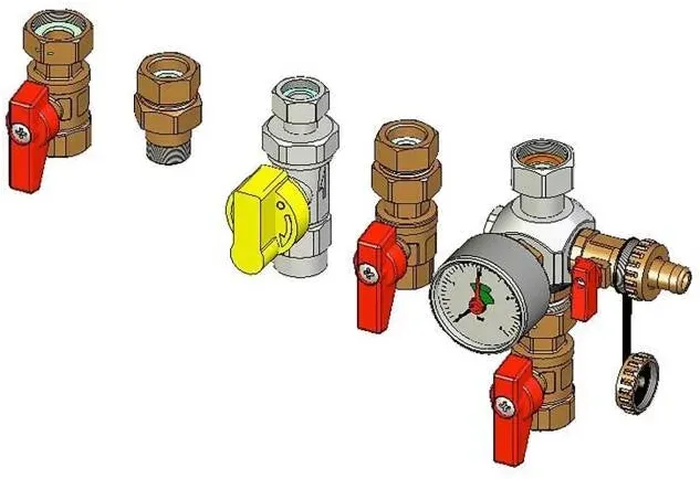 Anschlusssatz Combikessel fuer Calenta Ace Combi 28c