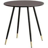 Wohnling Wohnling, Esstisch Schwarz Holzwerkstoff, Marmoroptik, rund, konisch, 75x76x75 cm Esszimmer, Tische, Esstische, Esstische rund